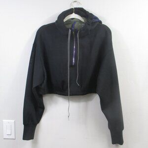 Mizuno Ronda Rousey Reputation Cropped Hoodie Black Size M
